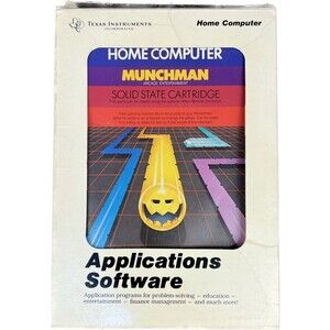 Texas Instruments TI 99/4a Munchman Computer Cartridge Game Complete